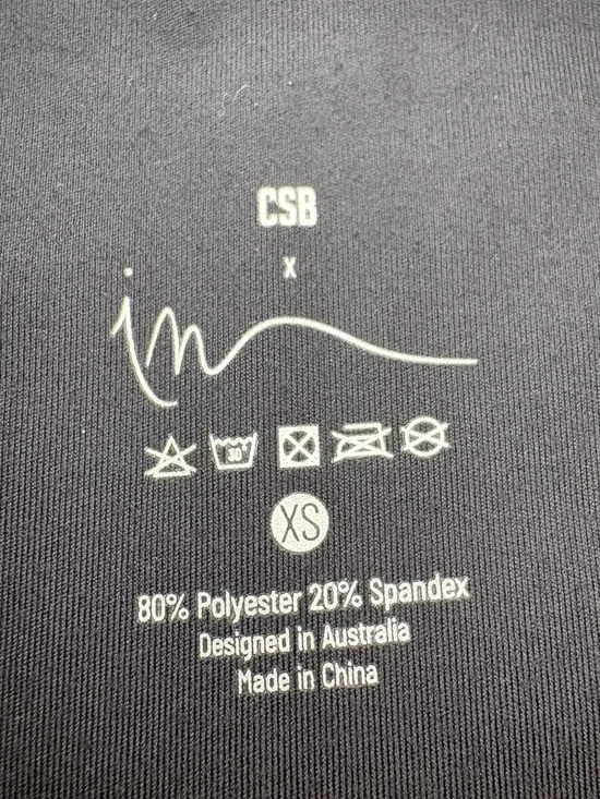 CSB Black Leggings with high waist drawstring - Picture 8 of 8